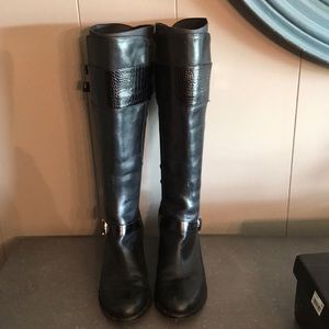 Black Cole Haan riding boots